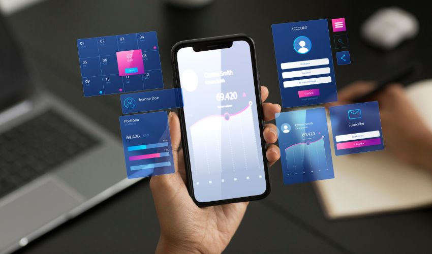Developers collaborating on a website project